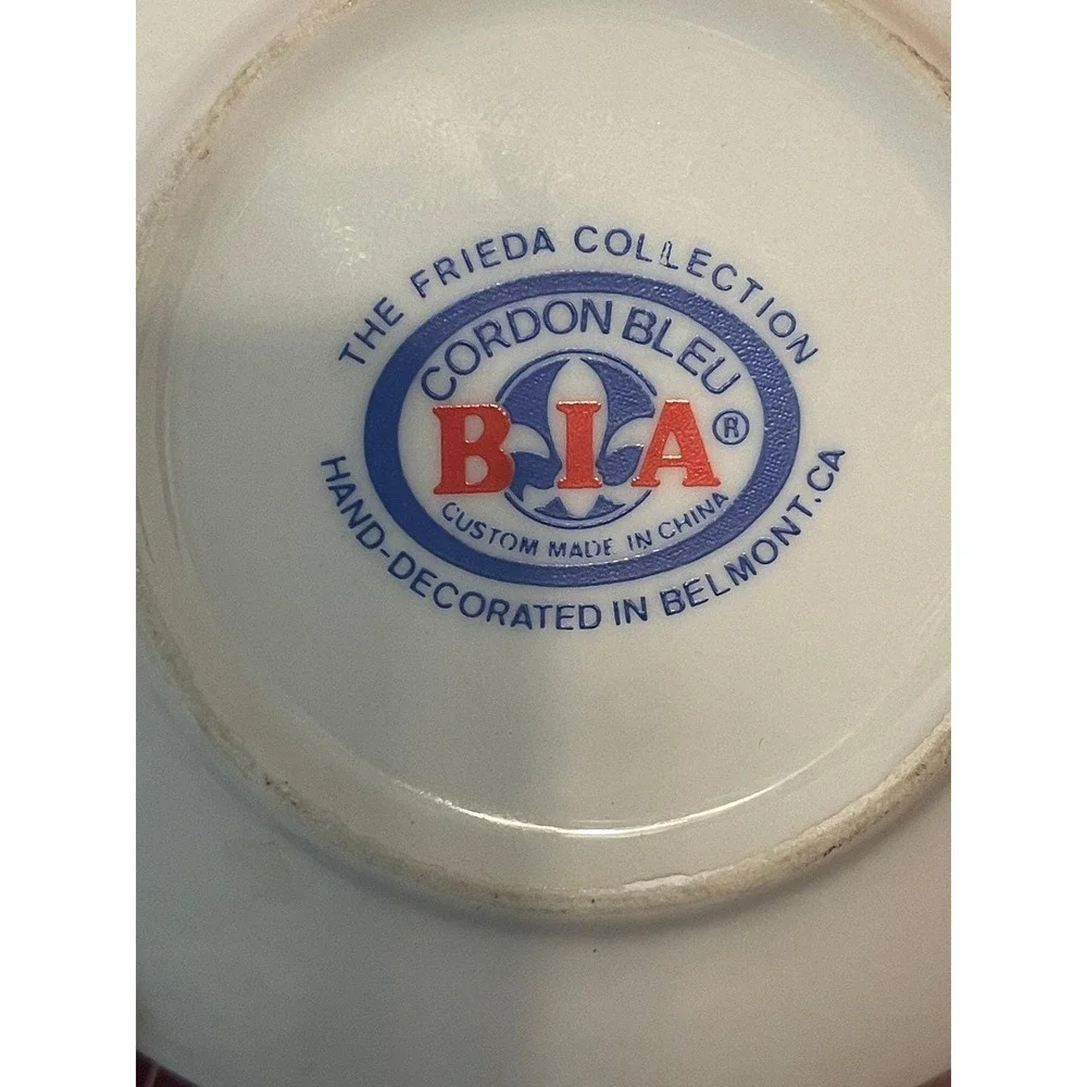 Vintage Cordon Bleu BIA Espresso Cup & Saucer Frieda Collection